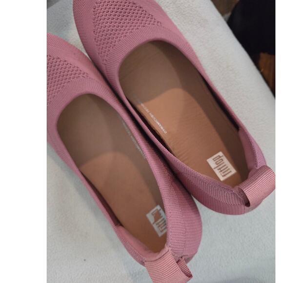 FitFlop Allegro Airyknit Ballet Flat Size 10 Rose Pink Comfort Shoe - Picture 6 of 11